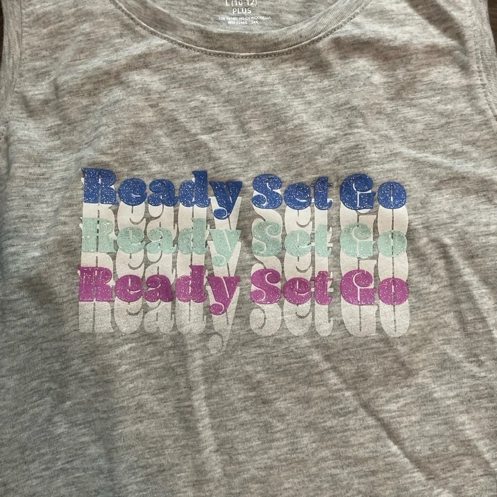 Athletic Works Girls Activewear Matching Set - Gray and Blue size L 10/12-NWT